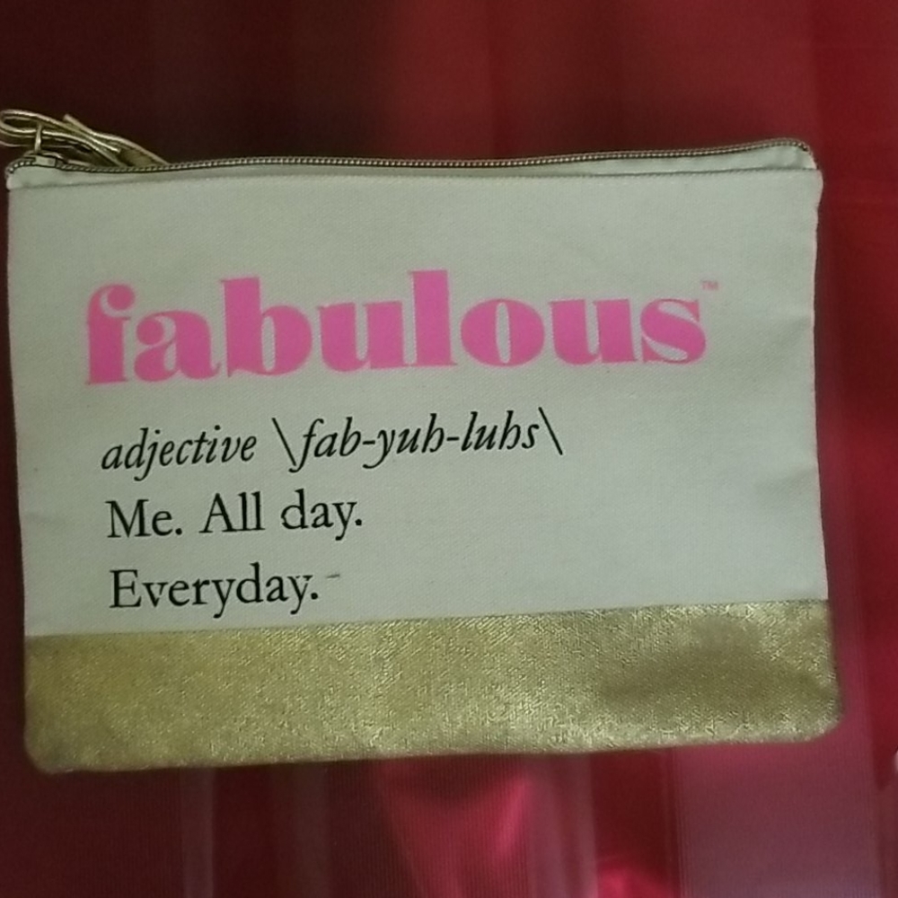 Canvas Fabulous Makeup Bag/ Clutch